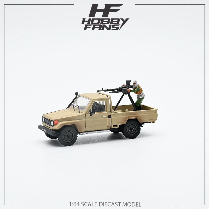 现货|陆巡 LC79 Pickup旧化 HF Hobby Fans 1/64武装皮卡车模型-图0