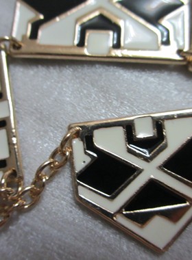 欧美夸张宴会派对撞色金属项链