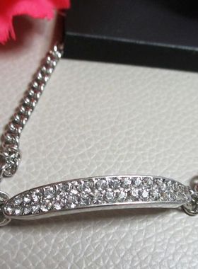 出口外贸饰品欧美时尚百搭宴会派对镶钻水钻银色手链