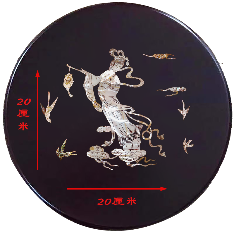 水移画仿螺钿贴纸家具琴凳遮丑翻新装饰贴画古典美女图景德镇磁盘,淘宝优惠券,粉丝福利购,淘宝优惠卷