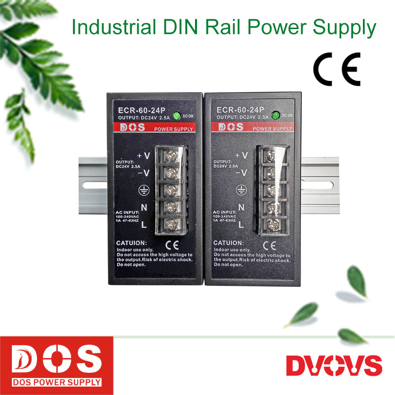 点石DOS导轨式开关电源供应器ECR-60-24P足功率24V2.5A质保三年