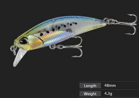 日本进口DUO Tetra Works Toto48HS 沉水米诺4.3克溪流翘嘴军鱼饵 - 图3