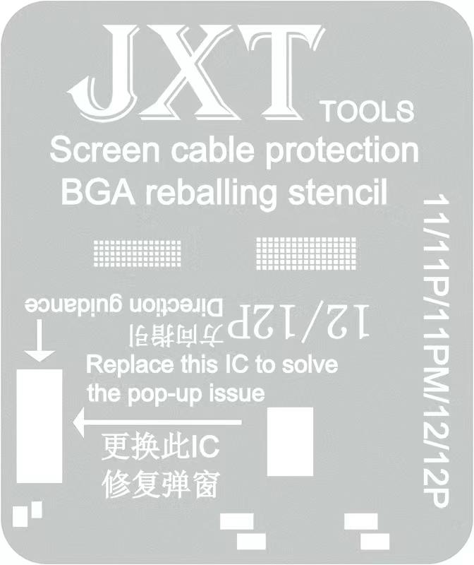 JXT屏幕排线保护网适用苹果112131415Pro promax打磨液晶IC植锡网 - 图2