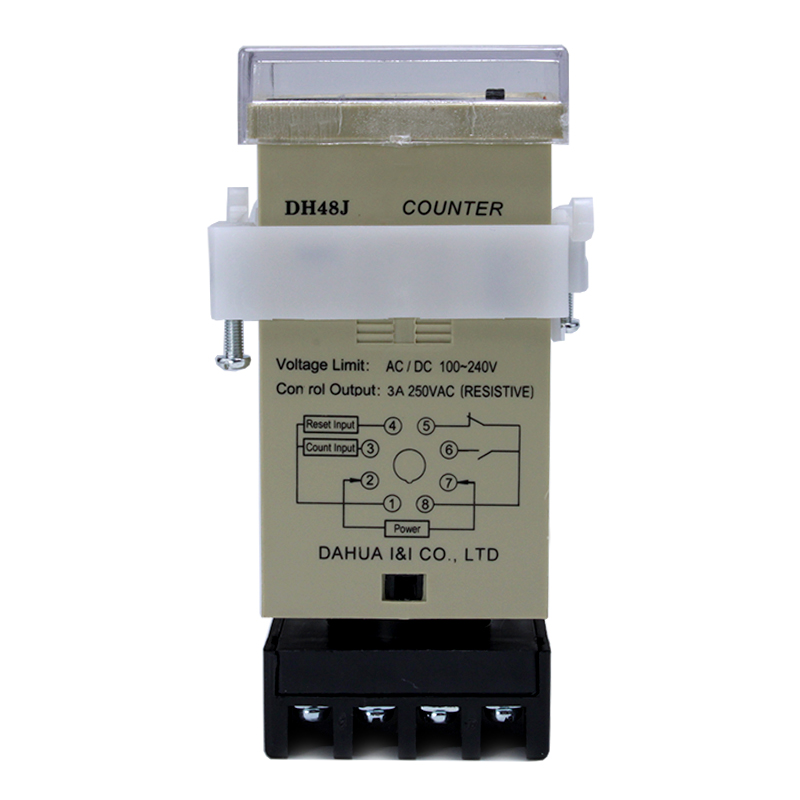 DH48J计数器DHC计数范围1-999900倍数接点信号8脚LED数显 - 图1