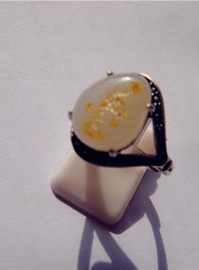 戒指包银新疆和田玉籽料