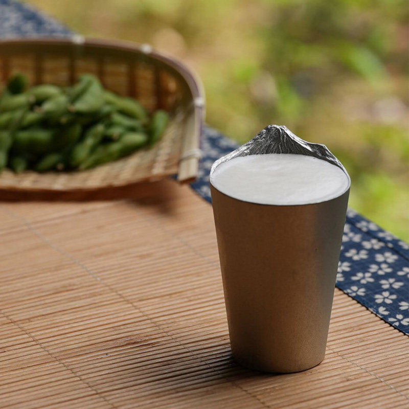 日本银雅堂纯锡制啤酒杯富士山烧酒杯白清酒杯送领导男士新年礼物,淘宝优惠券,粉丝福利购,淘宝优惠卷