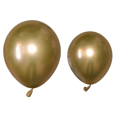 风车金属色气球圆形5寸10寸生日派对婚庆装饰金属铬金银同色 - 图3