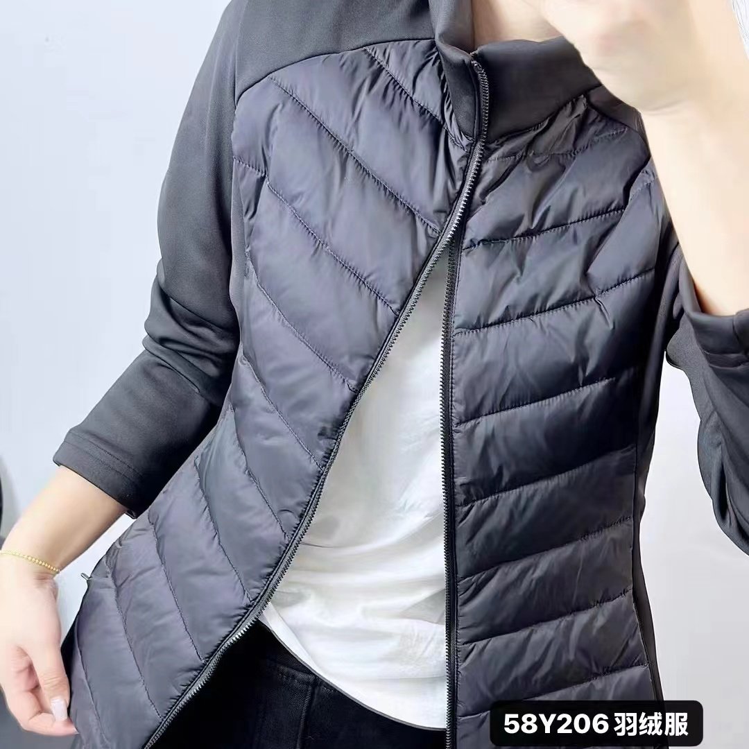 胖淼淼58Y206冬加大码轻薄羽绒服女170斤胖妹m立领收腰显瘦白鸭绒