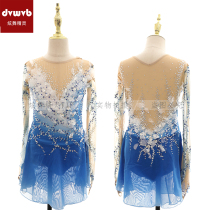 Dazzling genie customized figure skating performance dress dance performance Childrens adult female dress 1128