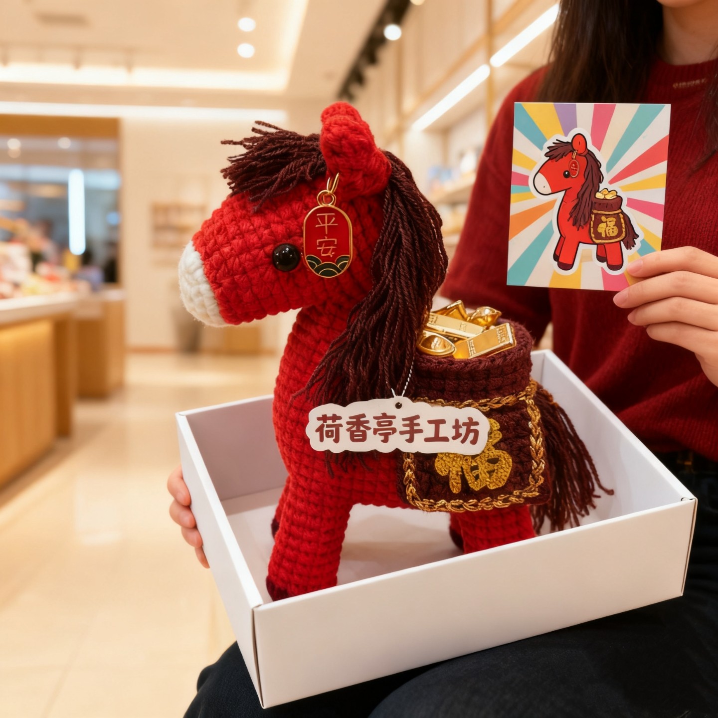 2026马上有钱DIY材料包马年有福摆件钩编织钩针小马玩偶新年礼物,淘宝优惠券,粉丝福利购,淘宝优惠卷