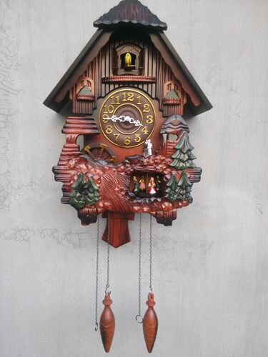特价直销布谷鸟钟咕咕钟多功能带音乐旋转舞台石英机芯鸟盒配件 - 图3
