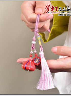 高含量朱砂红砂彩绘山鬼六字真言包包挂件吊坠吊饰护身符走夜路