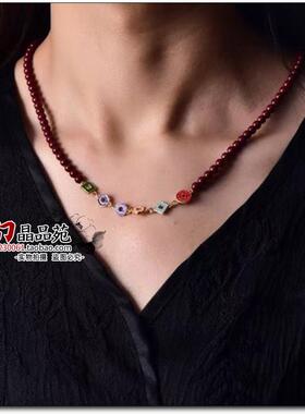 天然原矿高含量朱砂紫金手链