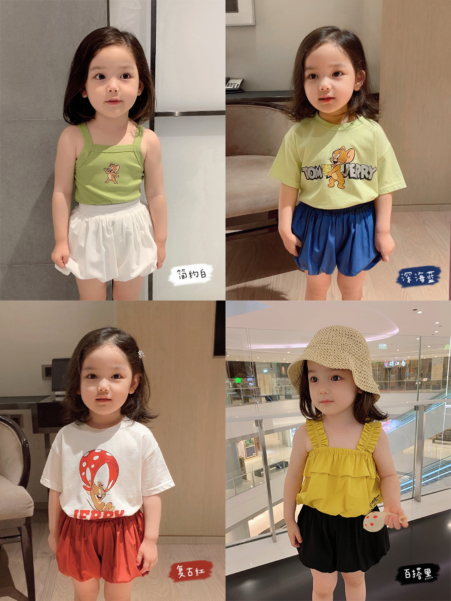 辰辰妈女童夏季 年花苞裤儿童洋气休闲外穿百搭南瓜短裤子 2020 辰辰妈女童夏季 年花苞裤儿童洋气休闲外穿百搭南瓜短裤子 2020