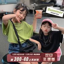 Chen Chen Moms Girl Short Sleeve T-Shirt Parent-child Tiansilk Casual Blouse 2023 New Foreign Air Relaxed Mother Woman Dress Summer