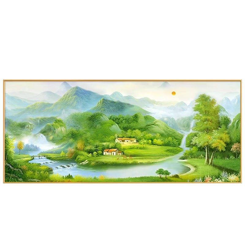 5d客厅旺宅钻石画方钻满钻新款风水宝地福居山水风景粘贴钻十字绣,淘宝优惠券,粉丝福利购,淘宝优惠卷