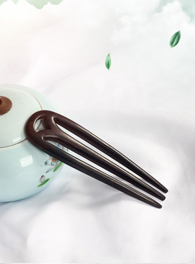古风簪子手工乌木发钗汉服配饰