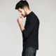 Men's long-sleeved shirt Korean style slim youth stand-up collar handsome thin style trendy simple casual shirt autumn