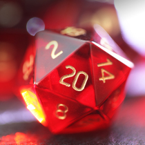 Transparent Red Crystal Table Cruise Dice Dragon with underground City DnD Run group TRPG Ksuru COC colour subscreen