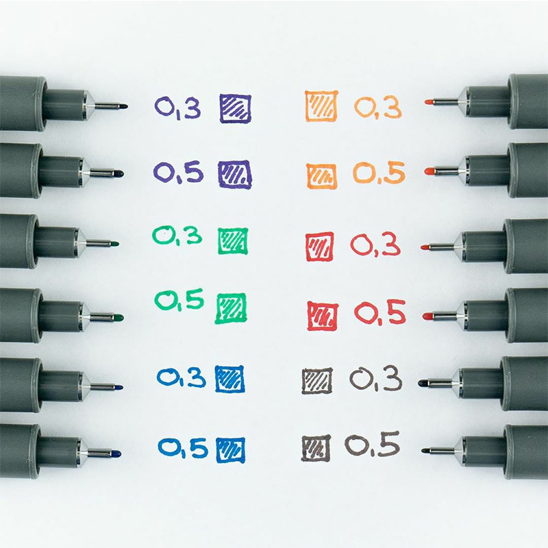 德国施德楼308耐水针管笔0.1mm防水针管笔绘图勾线笔针管笔勾边笔-图2
