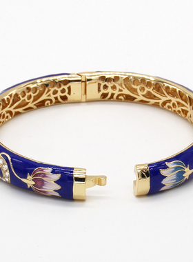 掐丝珐琅景泰蓝复古宫廷手镯真铜