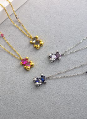 26春季爆款小熊项链小众减龄百搭可爱天酷风童趣糖果色小熊锁骨链