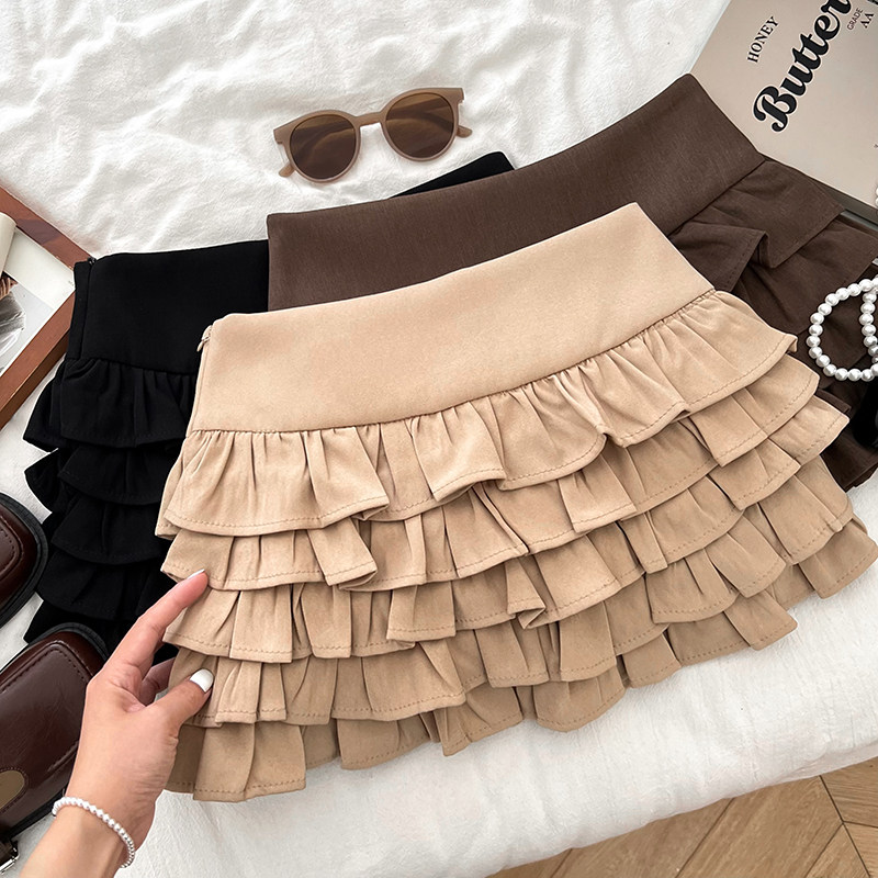 甜美减龄气质百搭多层木耳荷叶边半身裙防走光短裙蛋糕裙a字裙女,淘宝优惠券,粉丝福利购,淘宝优惠卷