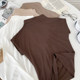 Korean style fashionable moderate half high collar cotton