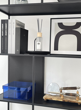 简约现代样板间书柜家居饰品摆件