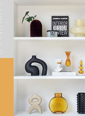 简约现代样板间书柜家居装饰摆件
