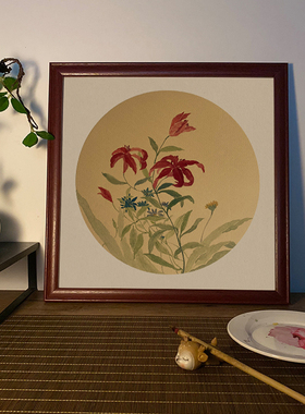 客厅装饰画纯手绘新中式国画