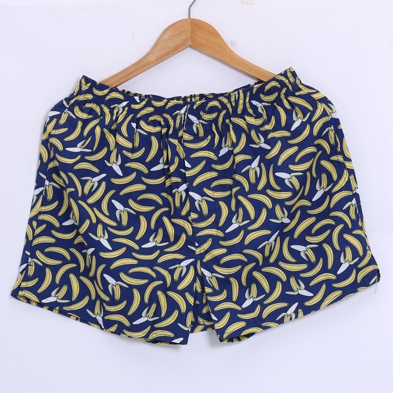 阿罗裤男士纯棉内裤宽松格子条纹薄款印花中腰夏季个性青年平角裤,淘宝优惠券,粉丝福利购,淘宝优惠卷