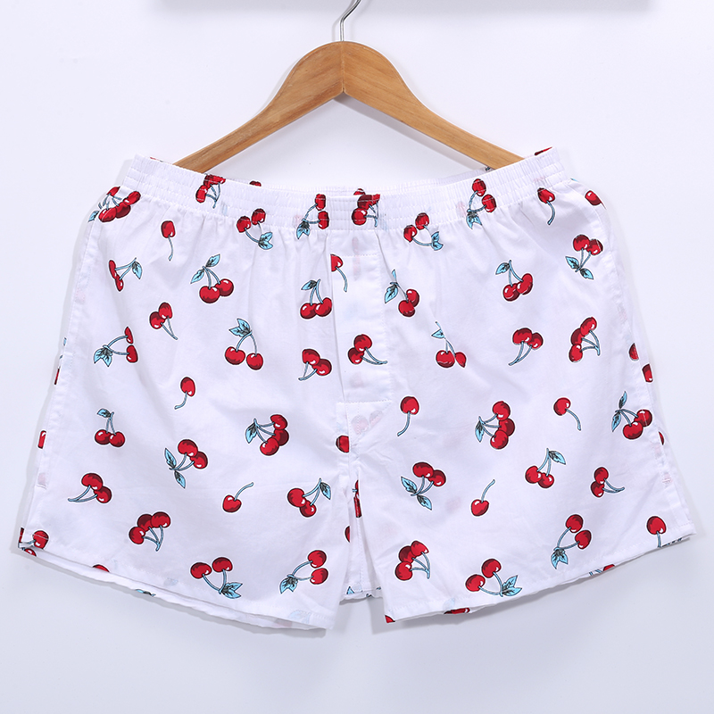 阿罗裤男士纯棉内裤宽松格子条纹薄款印花中腰夏季个性青年平角裤,淘宝优惠券,粉丝福利购,淘宝优惠卷