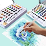 Блестящая перламутровая пигментированная акварель для маникюра, металлический комплект, жестяная коробка, 48 цветов