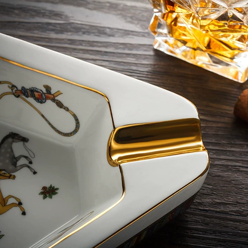 Высококлассная креативная керамическая окрашенная пепельница, курительные принадлежности, европейский стиль