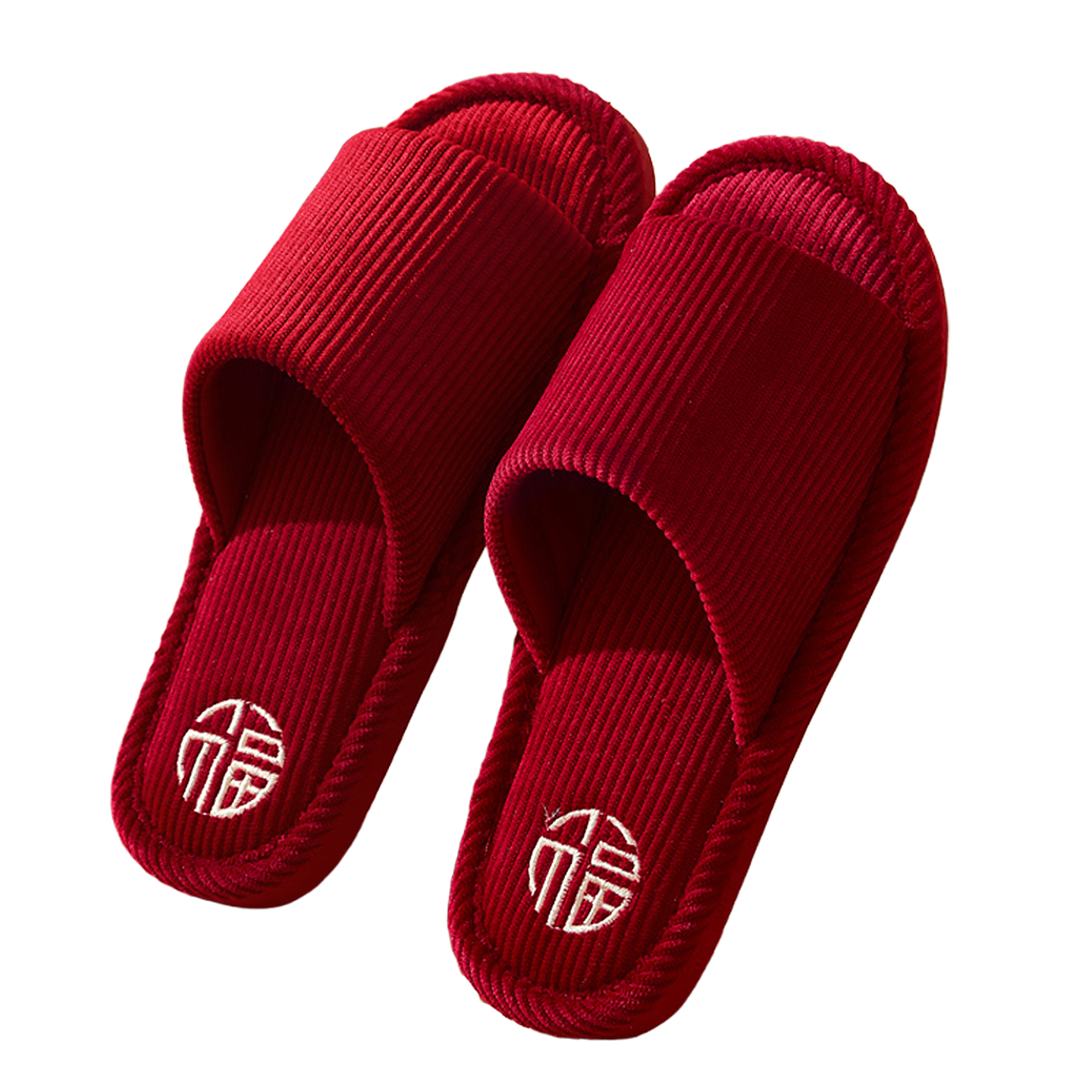 本命年大红色拖鞋女家居新婚喜庆棉拖鞋男春秋冬新年棉鞋情侣一对,淘宝优惠券,粉丝福利购,淘宝优惠卷