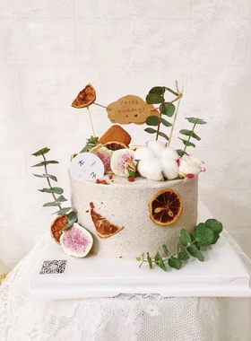 天然仿真棉花头圣诞DIY花束装饰