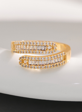 钛钢锆石活口戒指不掉色轻奢百搭