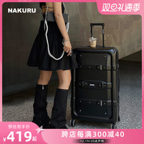 NAKURU suitcase 20 inch to the case 24 Retro pull bar box man 26 aluminum frame suitcase woman high face value abrasion resistant
