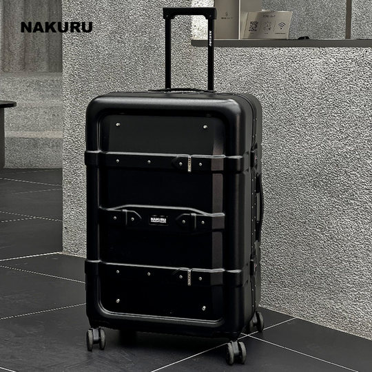 NAKURU旅行箱20寸登机箱24复古拉杆箱男26铝框行李箱女高颜值耐磨