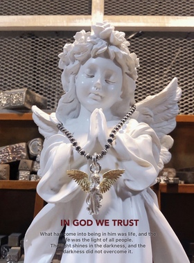 God's认证正确版祈祷天使吊坠