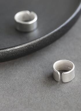 熙素简约中性999纯银开口对戒