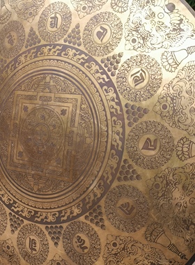 59厘米铜锣瑜伽音疗浴铜锣摆件尼泊尔手工大镲摆件擦锣道具铜锣