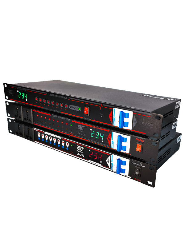 QTLY 8路专业电源时序器带滤波舞台音响效果系统专用插座控制开关 - 图3