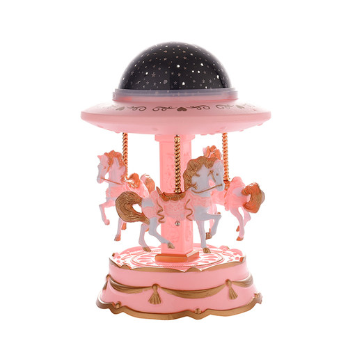 创意星空投影彩灯旋转木马音乐盒八音盒女孩儿童节生日礼物送女友 - 图3