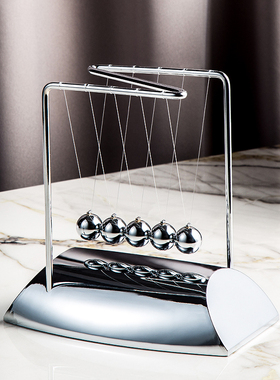 几何N形状金属牛顿撞球减压摆件