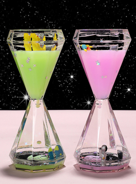 八角形蔚蓝海洋油滴沙漏