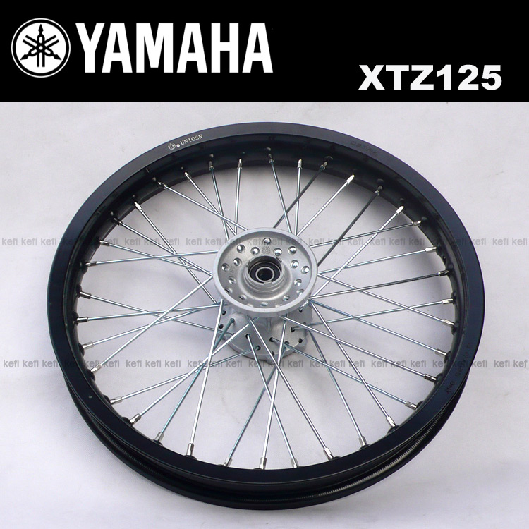 YAMAHA雅马哈XTZ125钢圈辐条轮毂钢丝轮子轮组改装 - 图0