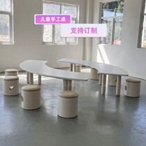 zdh childrens handmade table activity area fine arts drawing table-like panels table and chairs combined childrens music garden table training table
