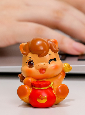 可爱十二生肖马小摆件